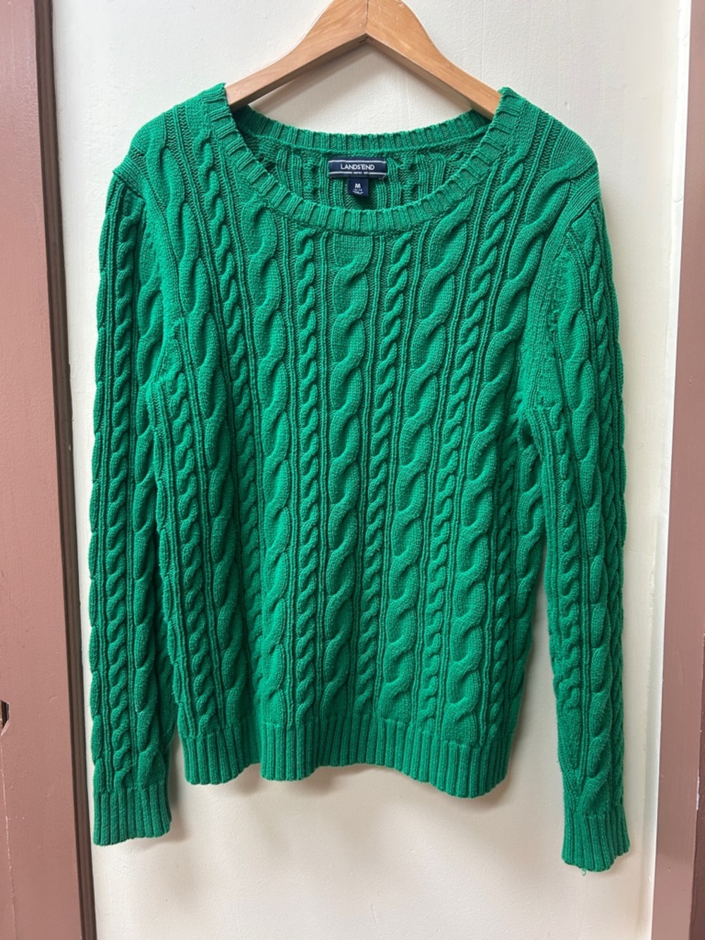 Lands End Drifter Cable Knit Sweater